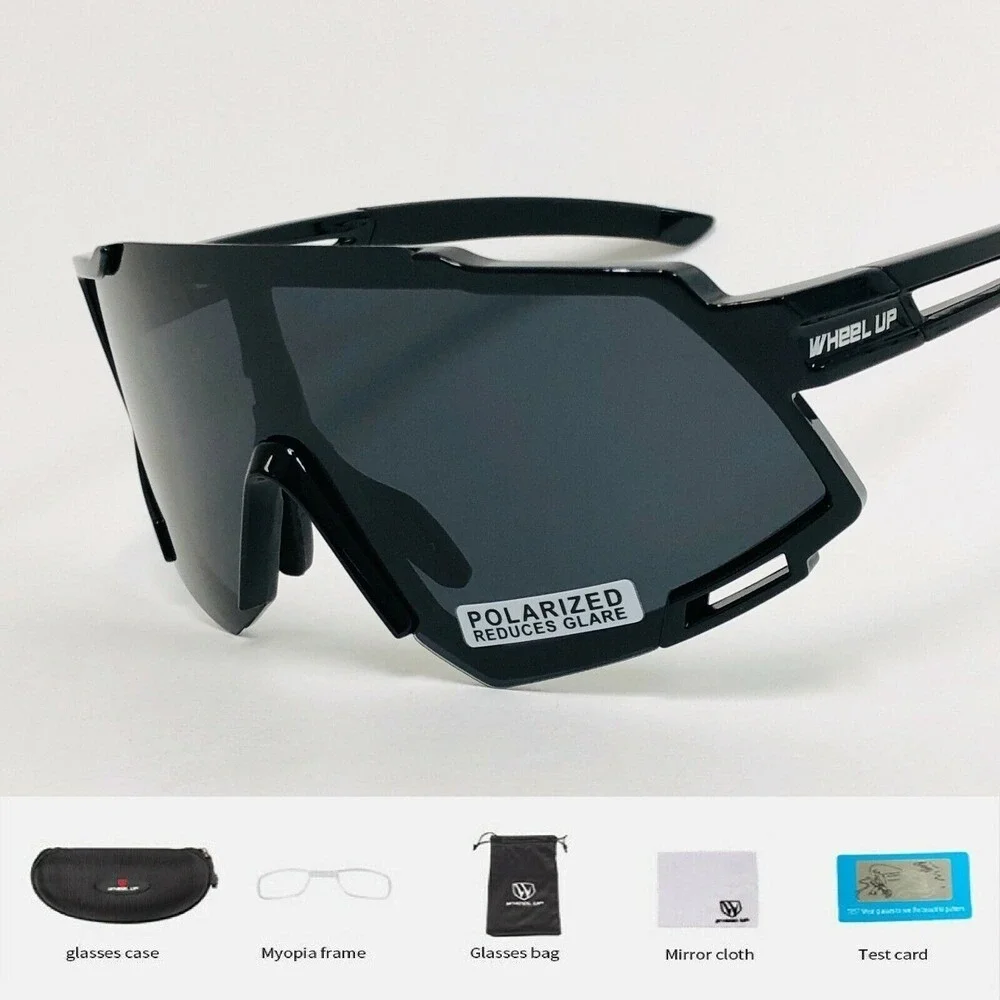 Women Polarized Sunglasses Black Lens Sports Eyewear UV Protection‎ Shield Gafas